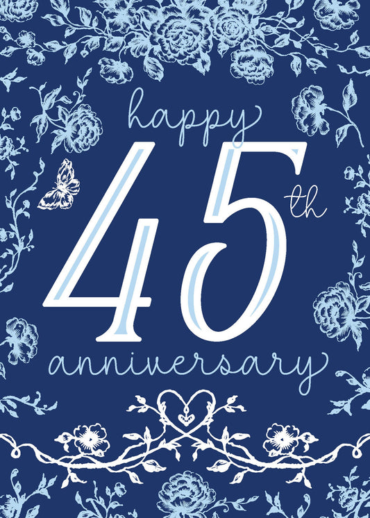Happy 45th Anniversary Card