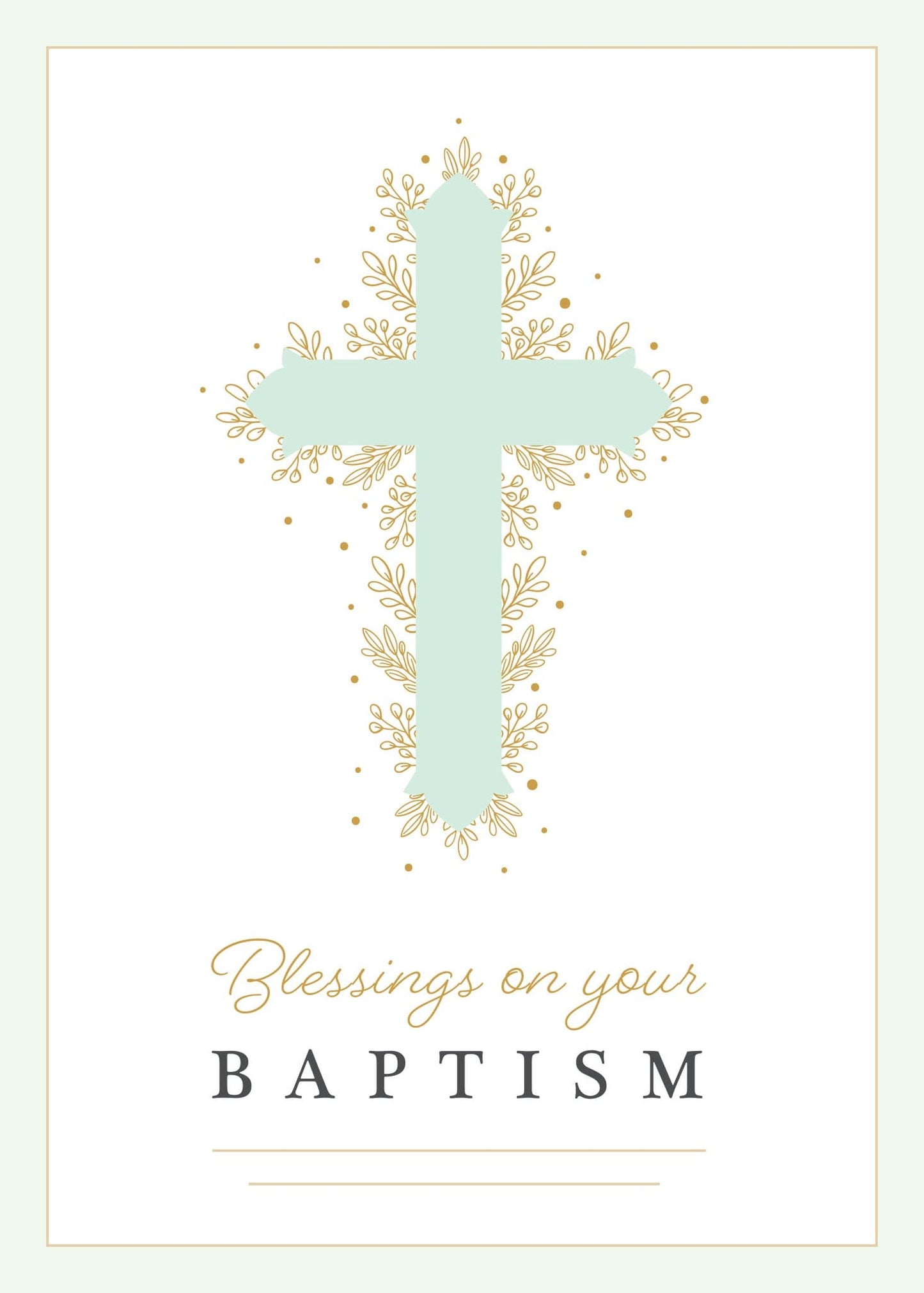 Blessings On Your Baptism Card