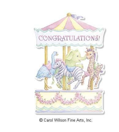 Carousel Baby Card