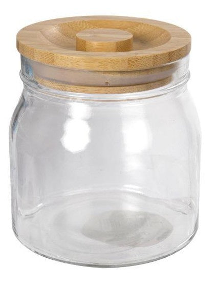 Glass Jar with Wooden Lid