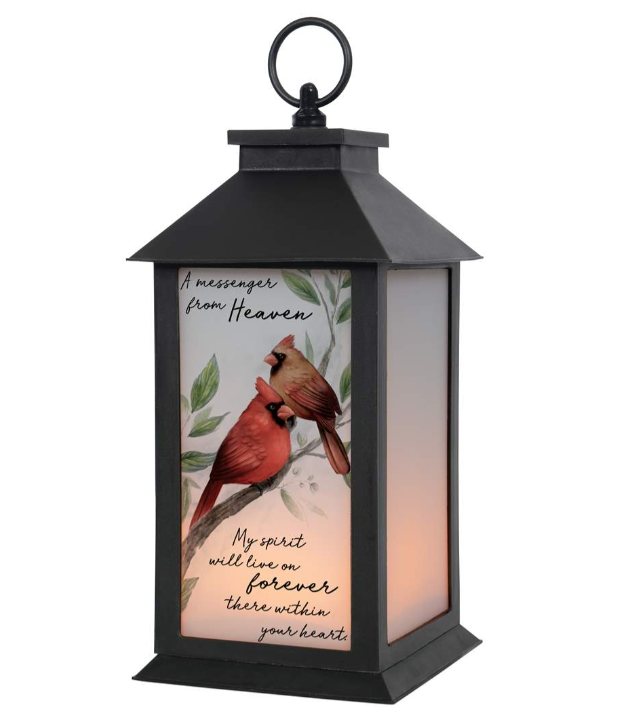 13" Frosted Lantern - A Messenger From Heaven