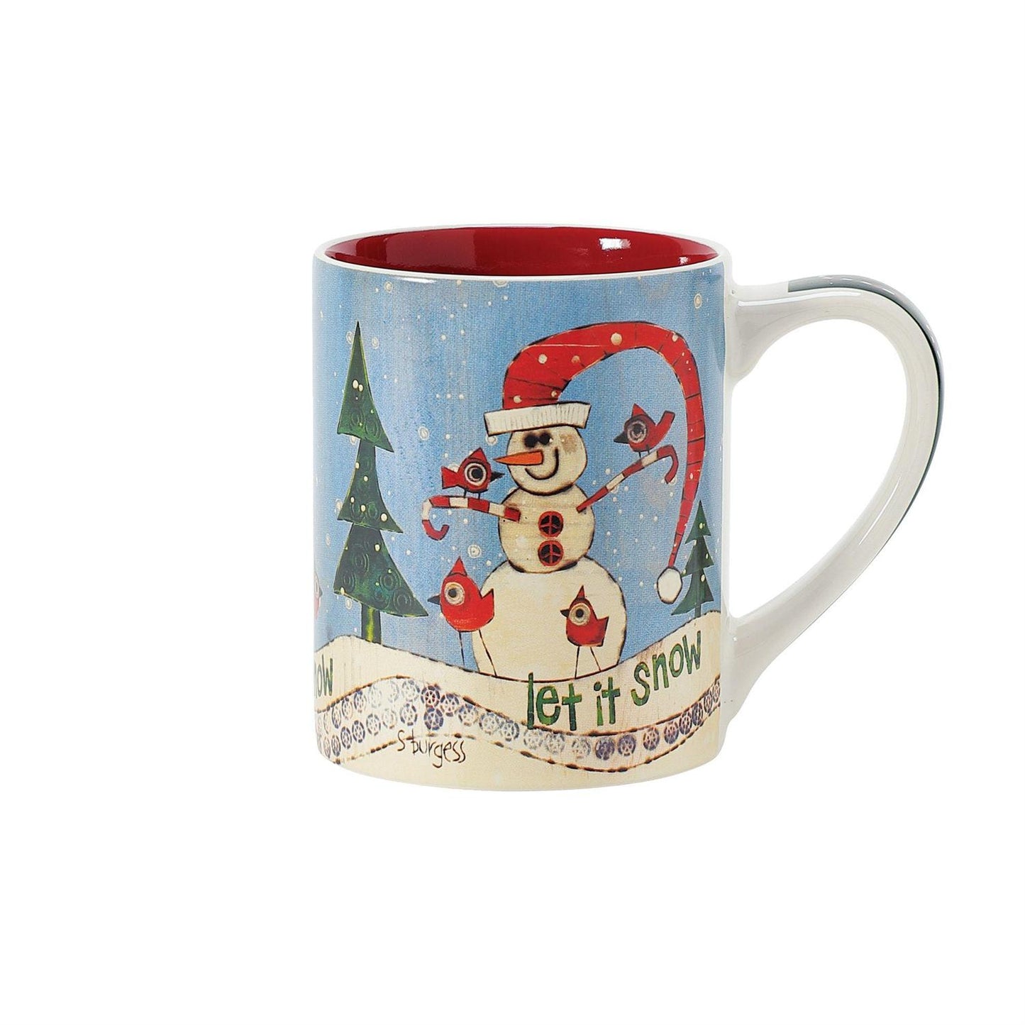 Candycane Snowman Mug