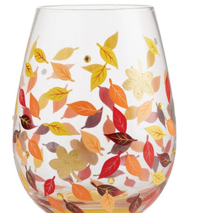 "Leaves A Million" Stemless Wine Glass