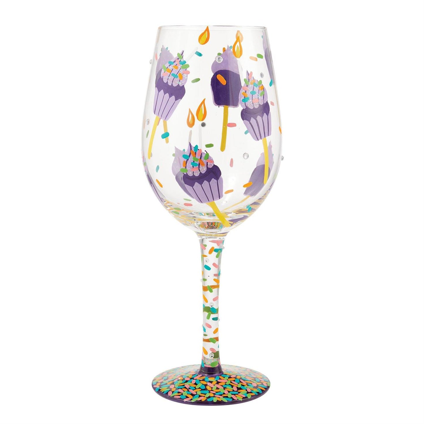 "Tiny Birthday Bites" Wine Glass