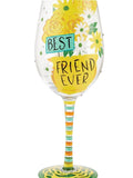 "Best Friend Ever" Wine Glass