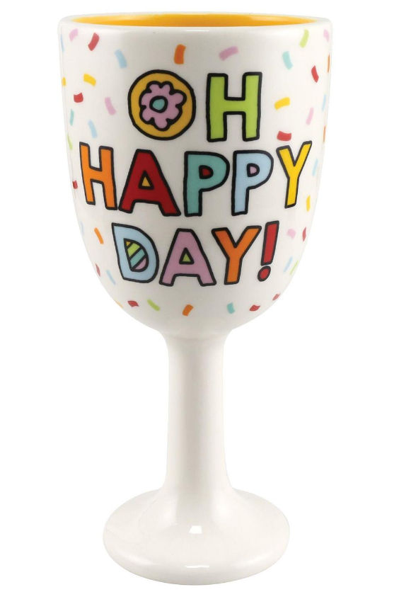 Oh Happy Day Ceramic Goblet