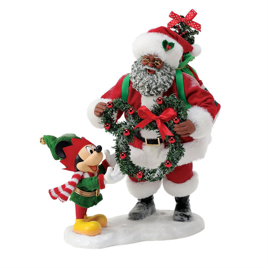 Mickey and Santa Friendship Figurine