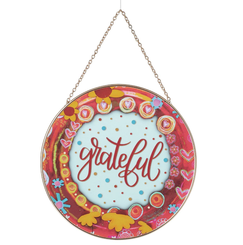 Round Grateful Suncatcher