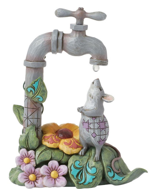 Mouse with Waterdrop Figurine