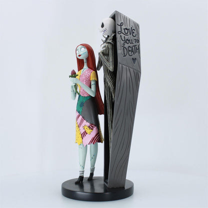 Jack & Sally Coffin Figurine