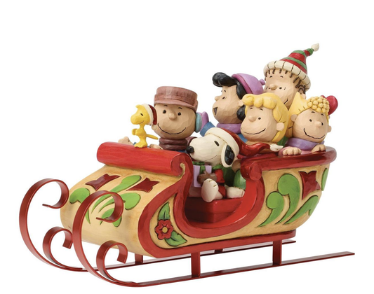Snoopy and Friends in Sleigh
