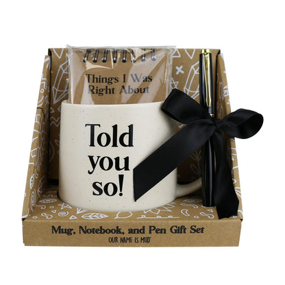 Told You So Mug Notepad Pen Set