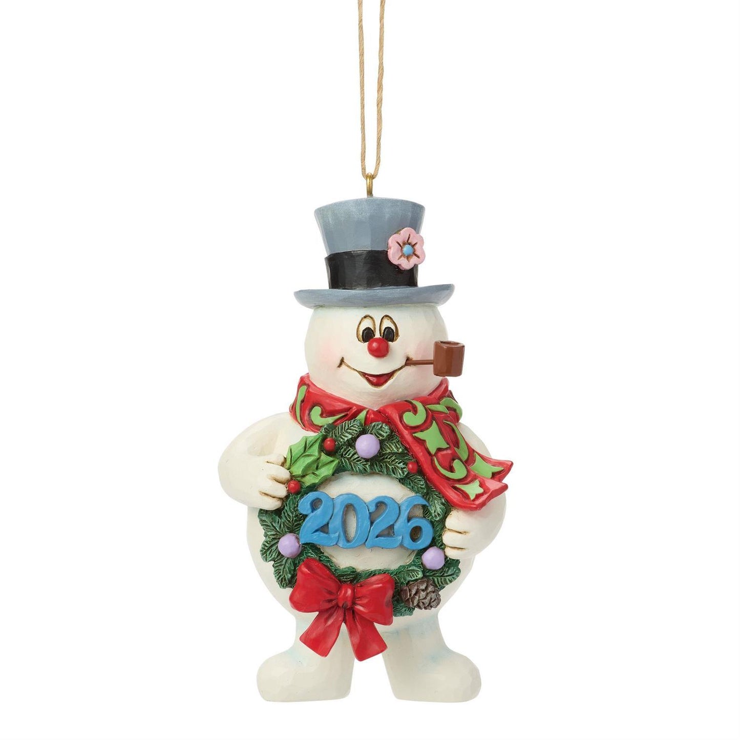Frosty Dated 2026 Wreath Ornament