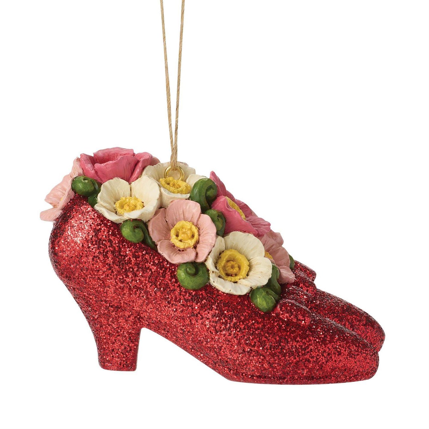 Ruby Slippers with Poppies Ornamnet