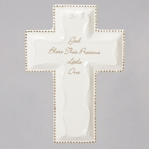 White God Bless Wall Cross 6