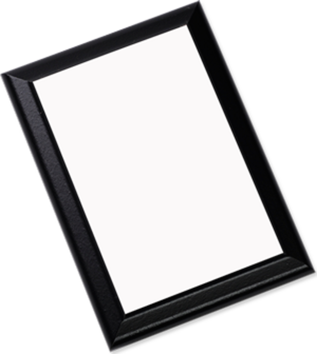 Customizable Plaque - Black Ogee Edge 7" x 9"