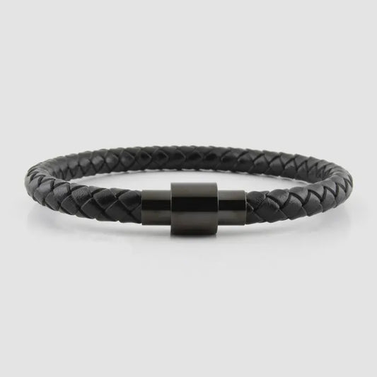 Unisex Handcrafted Braided Genuine Leather Bracelet