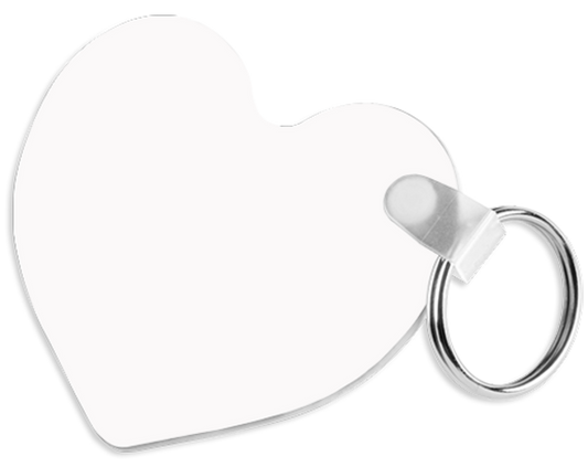 Customizable Key Chain - Heart, Glossy