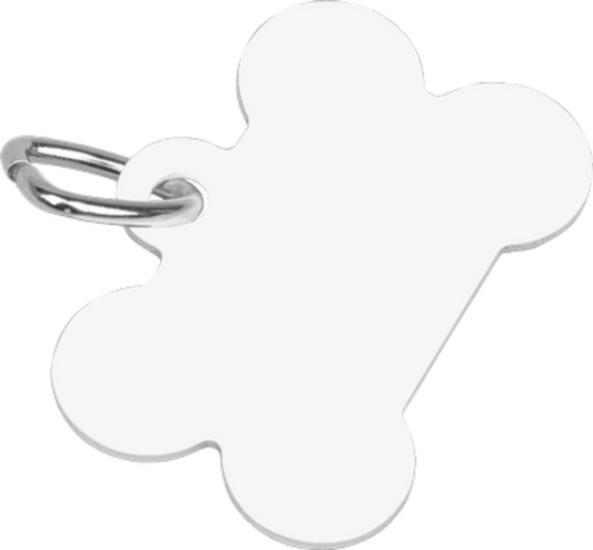 Customizable Pet Tag with Ring - Dog Bone, Glossy