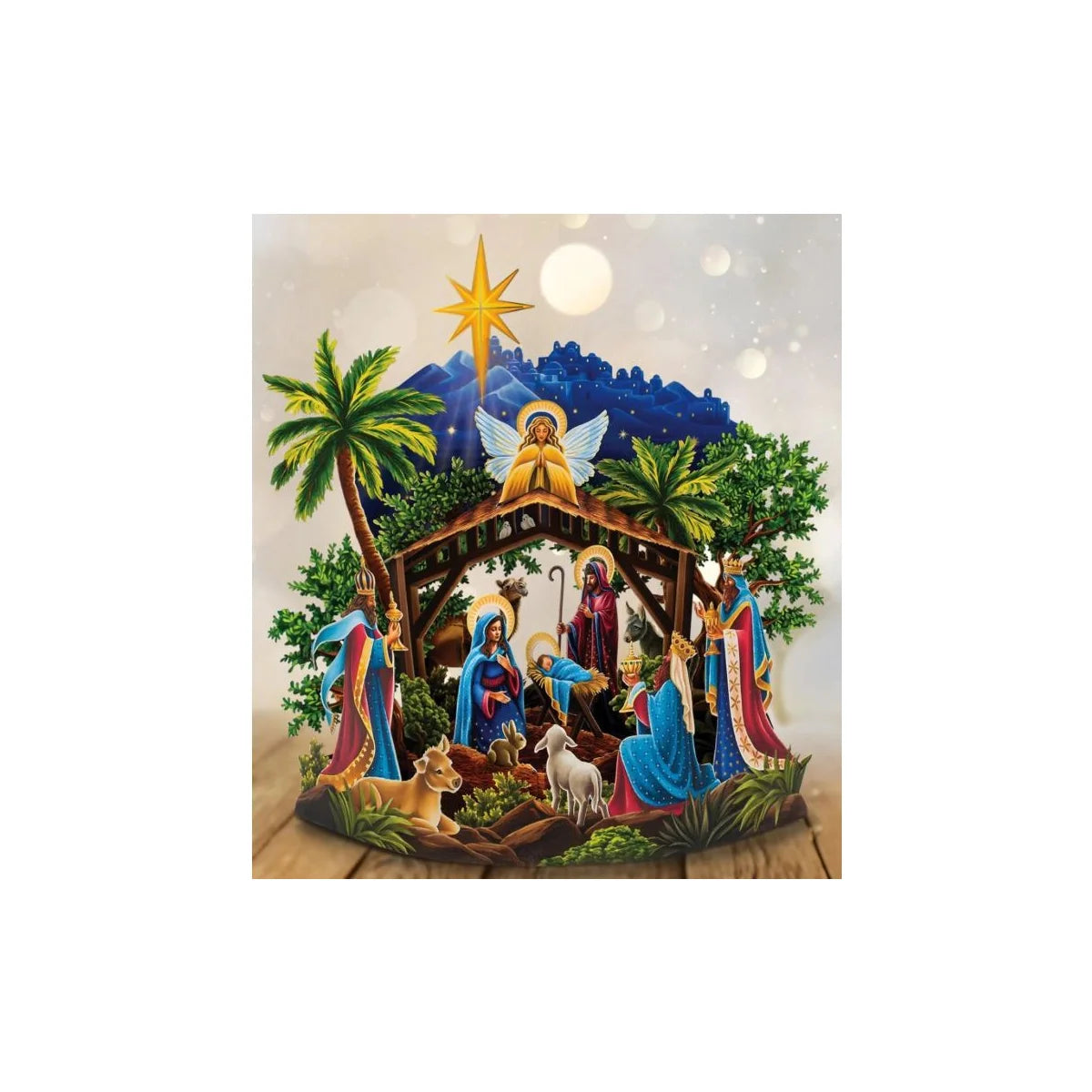 Starlit Nativity Pop-Up Card - Large