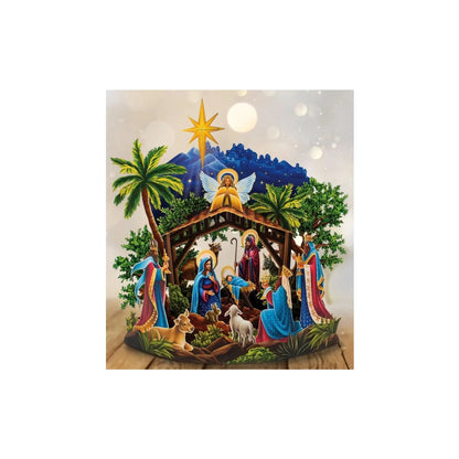 Starlit Nativity Pop-Up Card - Large