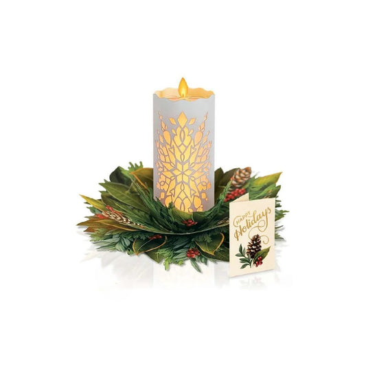 Holiday Candle Pop-Up Card - Large