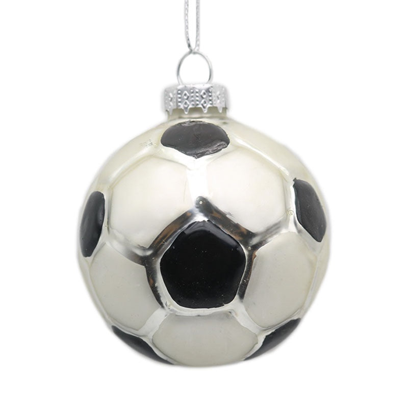 Glass Soccer Ball Ornament