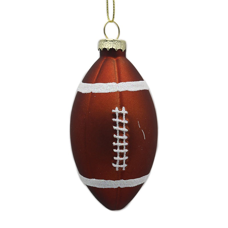 Glass Football Ornament