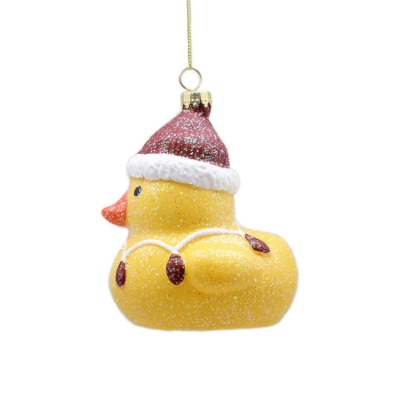 Santa Duck Ornament