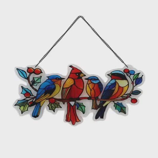 Birds On A Branch Horizontal Wall Accent