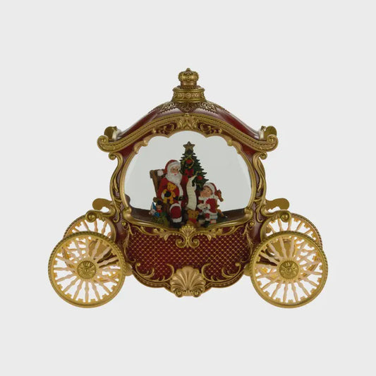 11X9" Old Carriage Water Globe W/Led Light