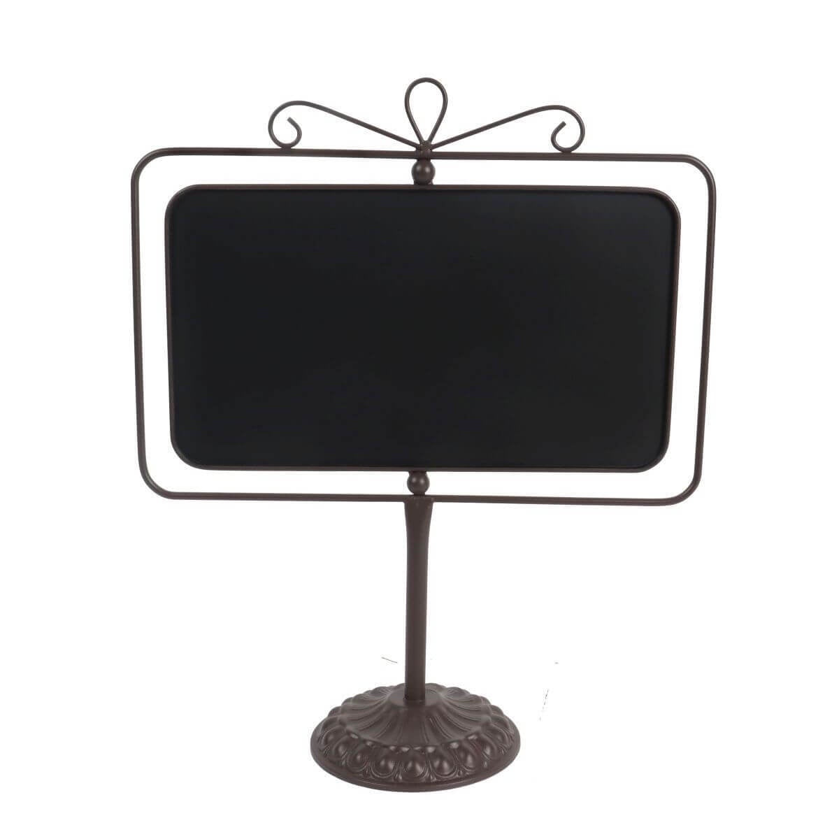 Horizontal Metal Chalkboard on Stand