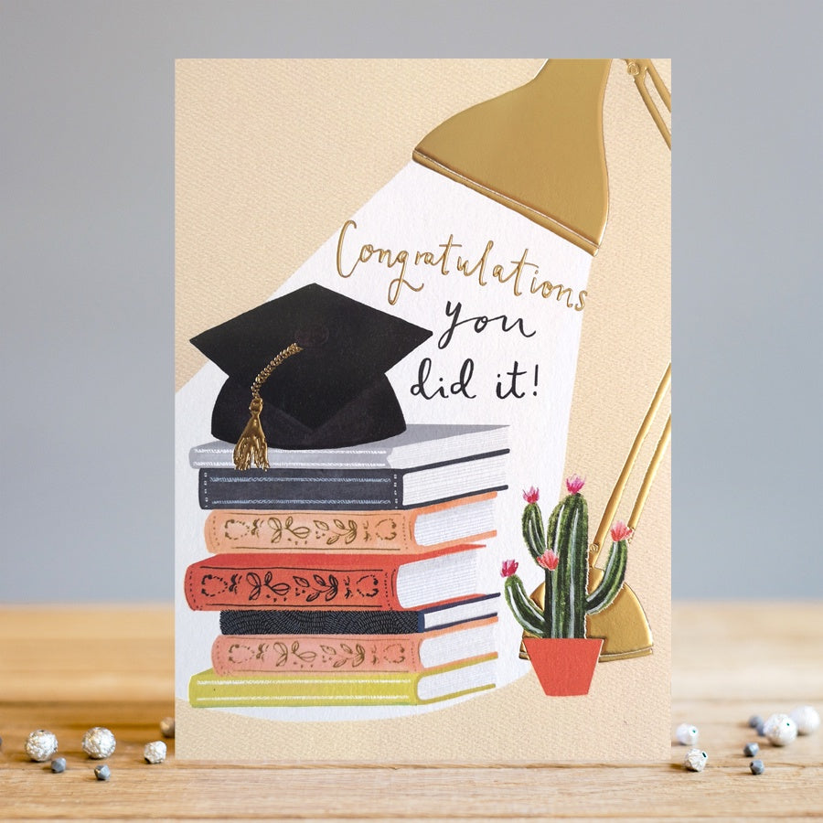 Apricot – Congratulations you did it! – Books Greeting Card