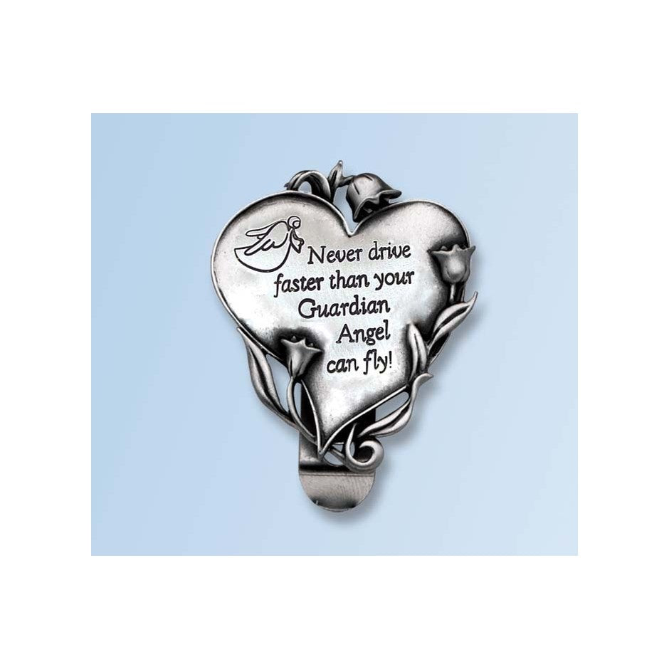 Heart Shaped Auto Visor Clip 2" - Never Drive Faster