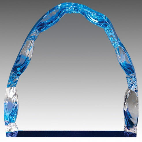 Clear Acrylic Iceberg, Blue Foil Base 4″