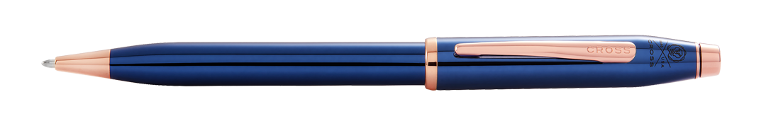 Cross Century II Blue Lacquer with Rose Gold Trim