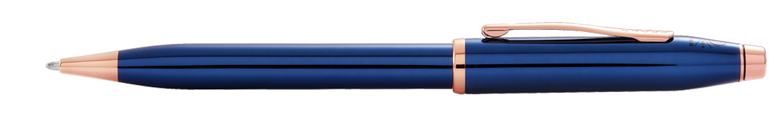 Cross Century II Blue Lacquer with Rose Gold Trim