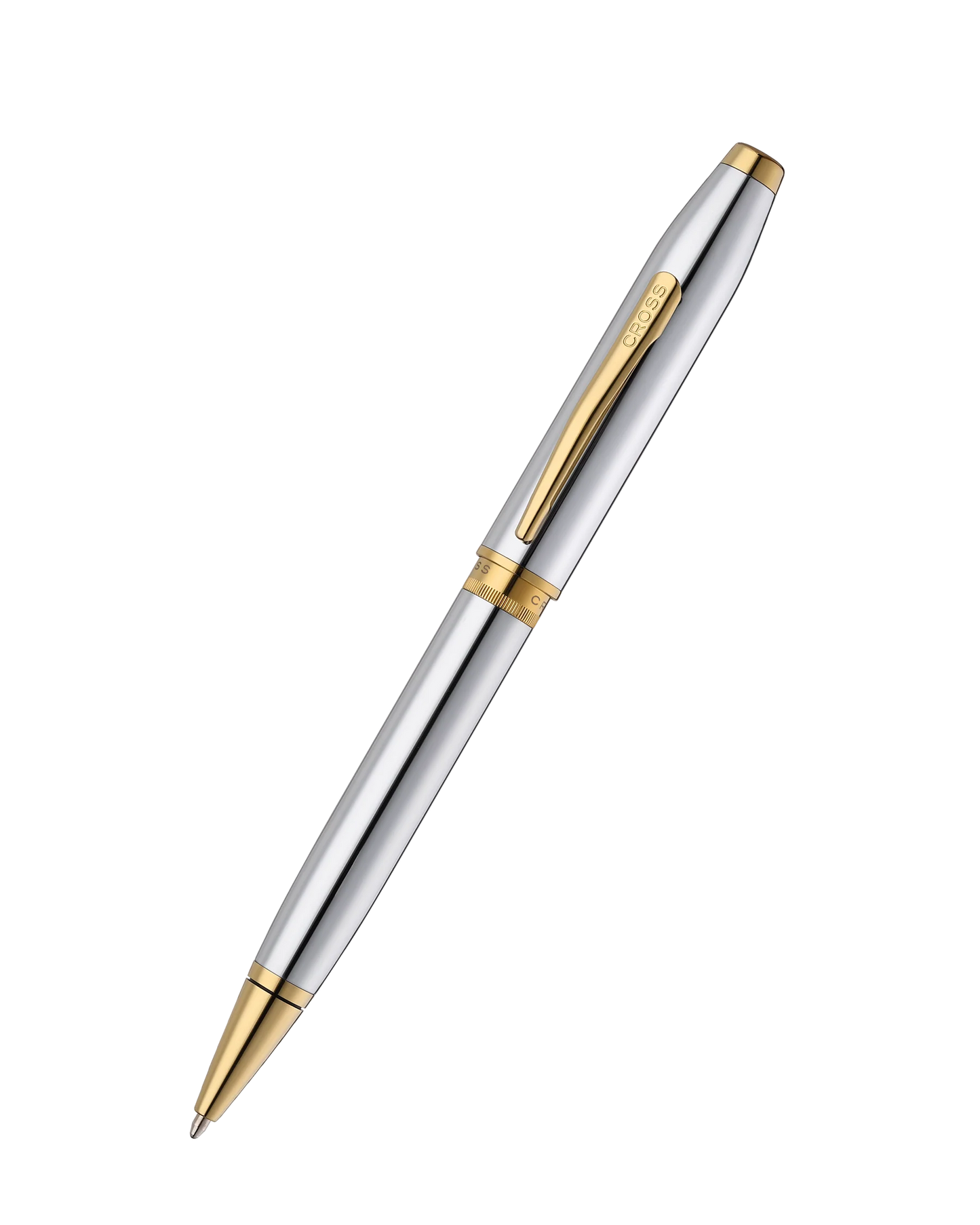 Cross Foundry Ballpoint Pen Chrome Gold