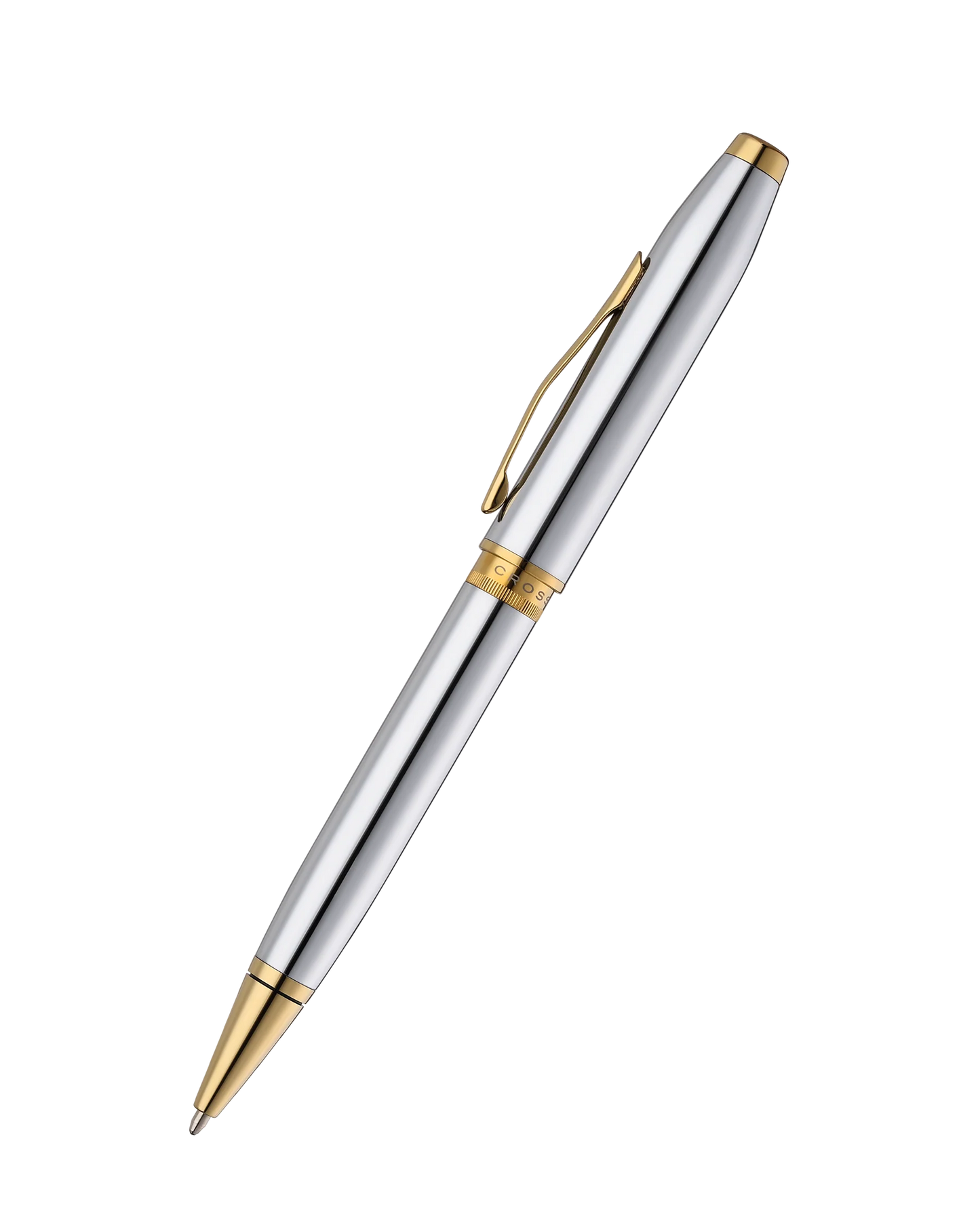 Cross Foundry Ballpoint Pen Chrome Gold