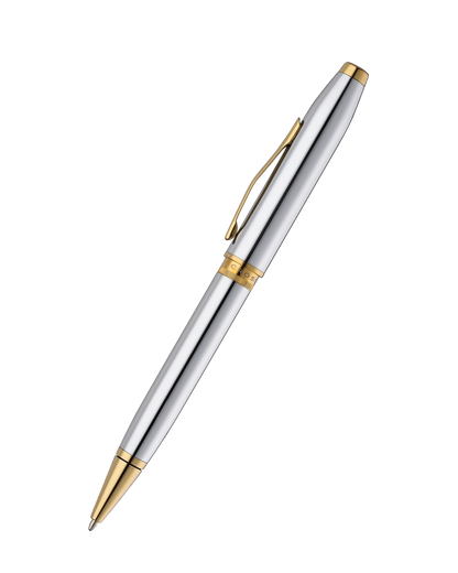 Cross Foundry Ballpoint Pen Chrome Gold