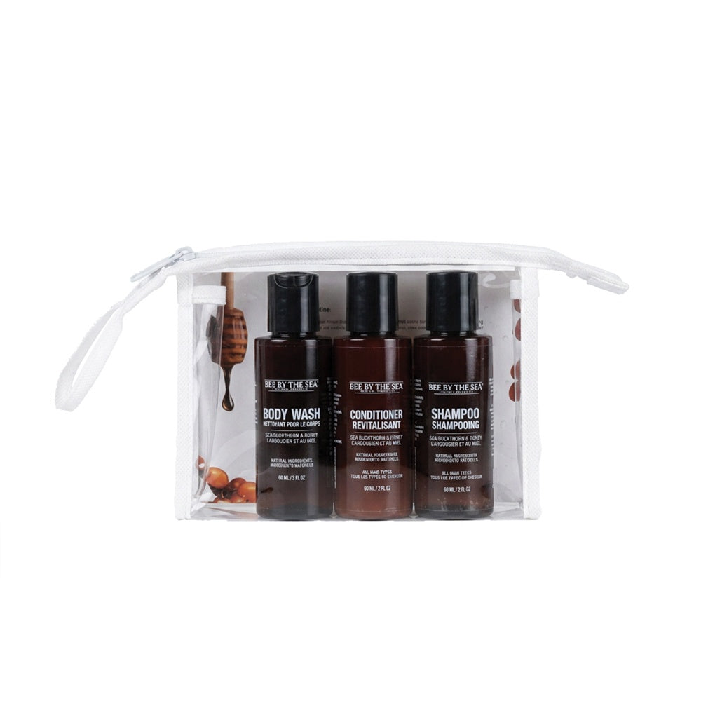 Bee By The Sea Shower kit Mini (Travel size) — Sea Buckthorn and Honey