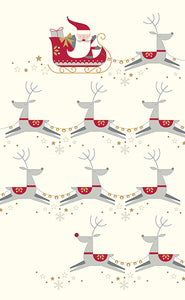 Santa Claus and Reindeers Christmas Card
