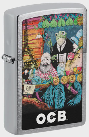 OCB Reg Chrome Cafe Culture Zippo Lighter