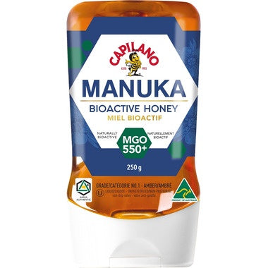 Capilano Manuka Grade No. 1 Amber Honey MGO 550 Upsidedown
