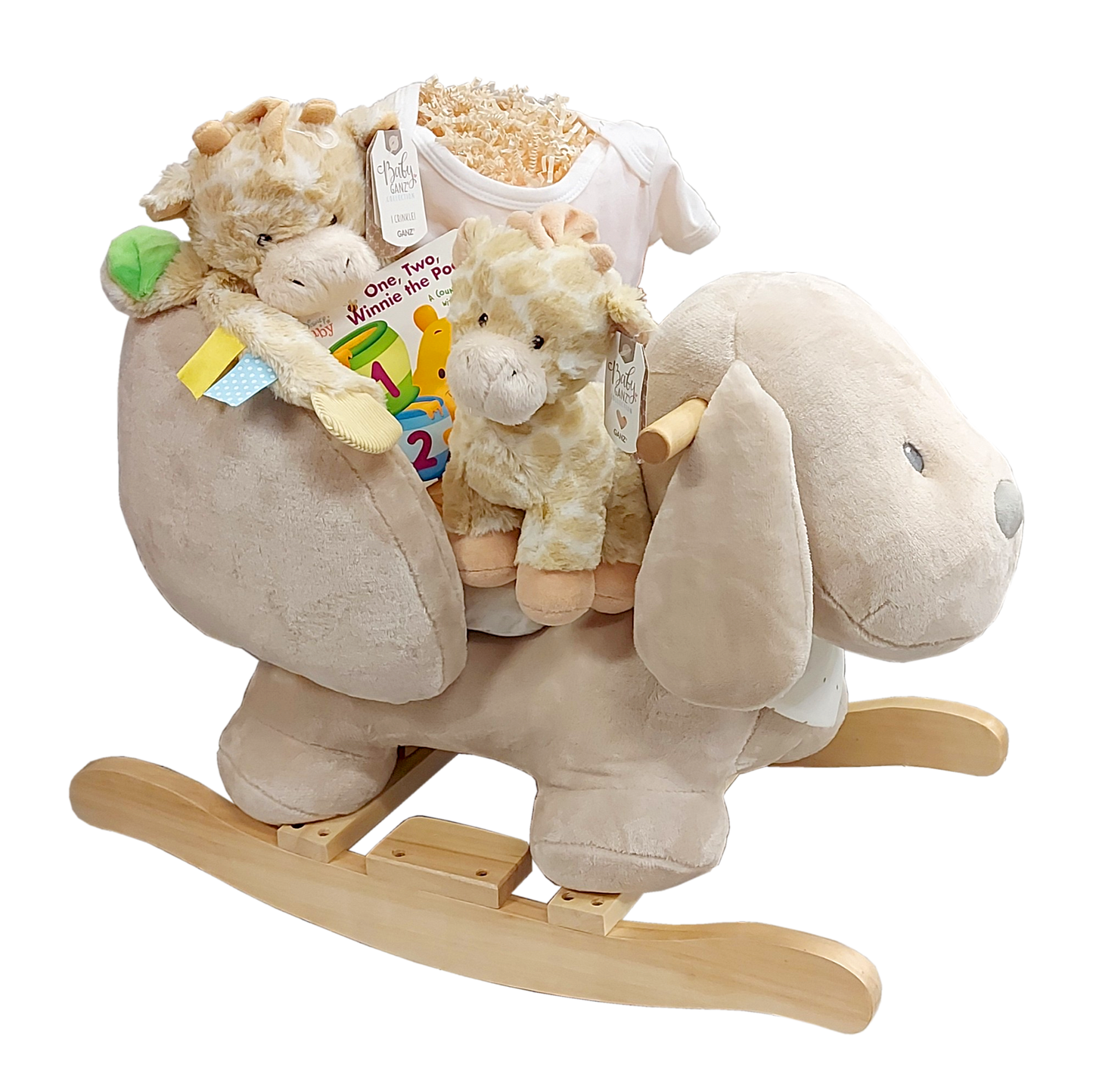 Rocking Dog Charlie Gift Basket