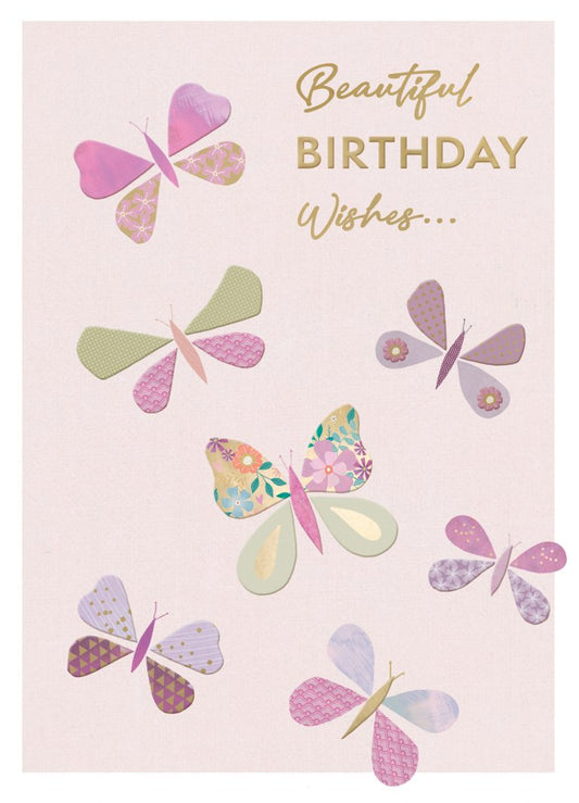 Lemon & Lime – Beautiful birthday wishes… – Butterflies Greeting Card