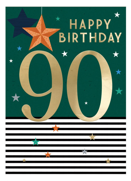 Happy birthday 90 – Stars Greeting Card
