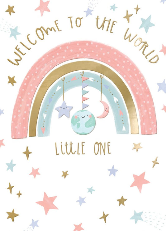 Welcome to the world little one- pink stars