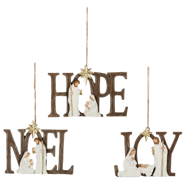 Nativity Ornament-Hope, Joy, Noel