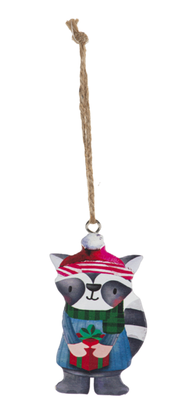 Raccoon Christmas Ornament